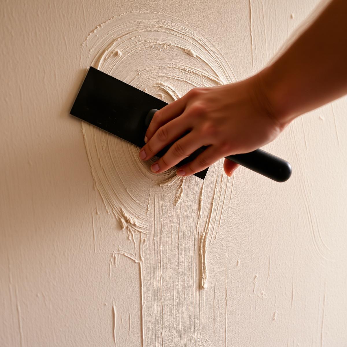 Hand-troweled lime plaster texture